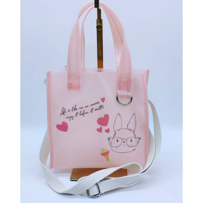 Usagi Women's Sling bag diy bag mika pink pvc/ bunny love | Shopee ...