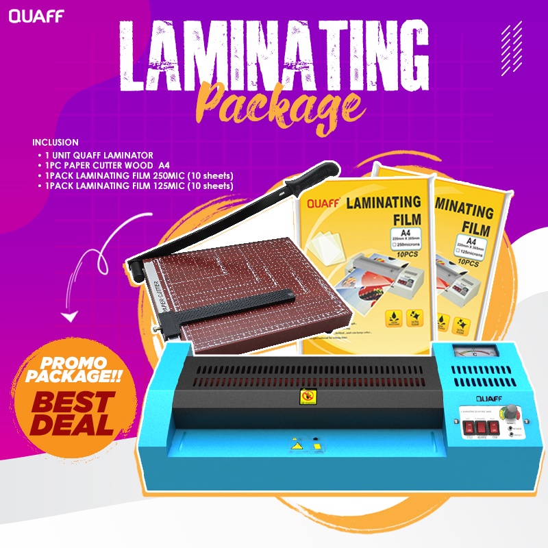 (Promo Package) A4/A3 Size QUAFF Laminator + Paper Cutter + Laminating