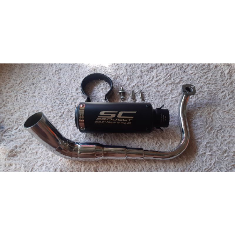 HONDA CLICK 125/150 SC PROJECT / AKRAPOVIC DUAL HOLE MUFFLER SET ( FULL ...
