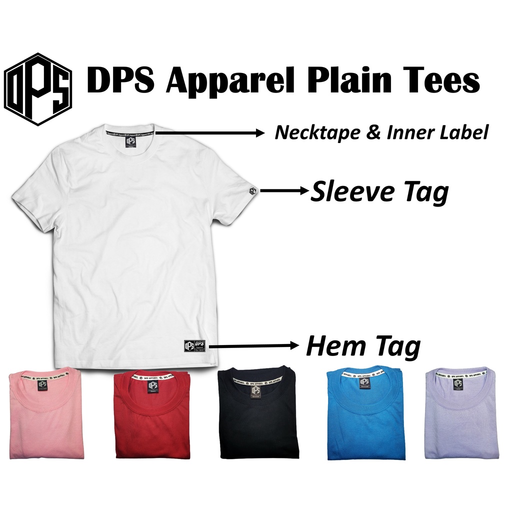 DPS Apparel Plain Tees Premium Cotton T-Shirt | Shopee Philippines