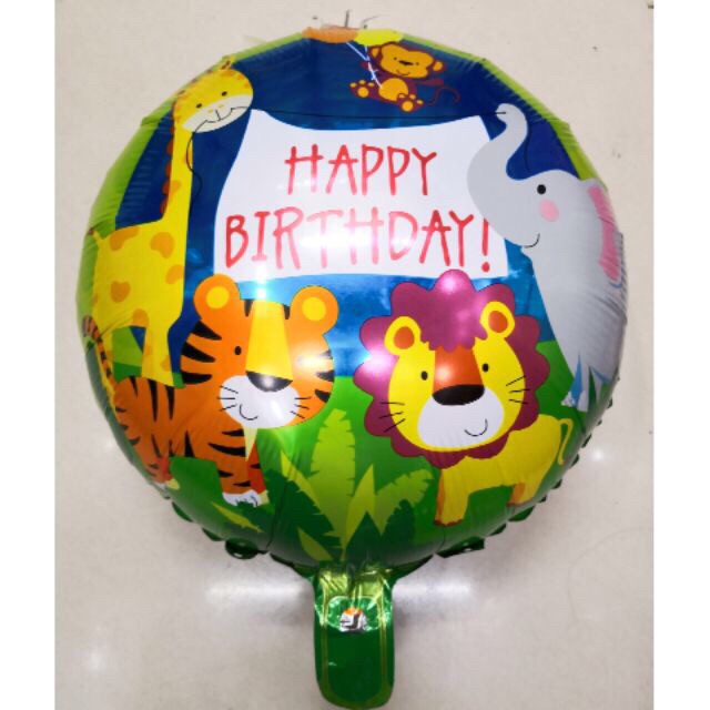 Ballons Safari Animaux – 6 Pièces – Pour Décoration Fête Anniversaire Thème Jungle (singe, Zèbre, Lion, éléphant)