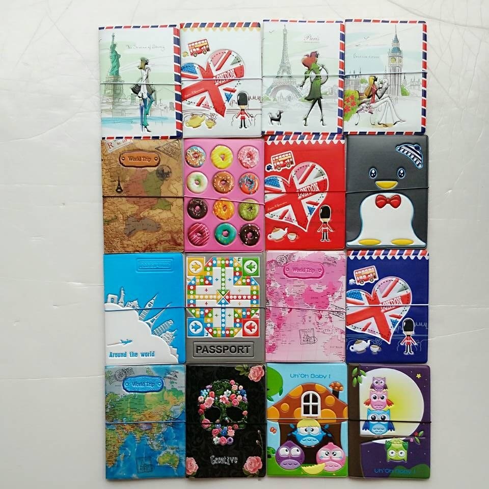 Travel Around The World Map Passport Cover,Card Bag,Passport Holder