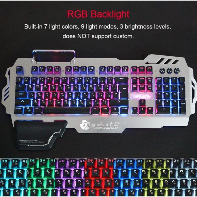 7pin PK900 Membrane Keyboard Illuminated Gaming Keyboard | Shopee ...