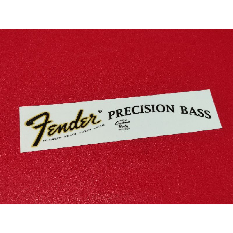 RUBIO FENDERR PRECISION BASS WATER DECAL WATERSLIDE GUITAR DECALS