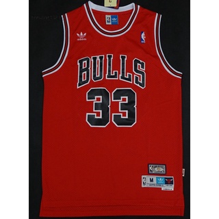 Buy the Mens Black Chicago Bulls Scottie Pippen #33 1995-96 NBA Basketball  Jersey S