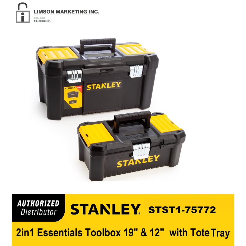 Stanley STST175772 Essential 2in1 Tool Box 19" & 12" with Tote Tray Shopee Philippines