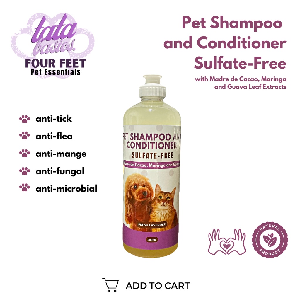 Pet Shampoo and Conditioner SulfateFree 500ml Fresh Lavender scent