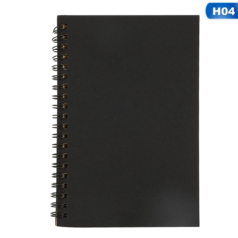 Hard Back Spiral Bound Coil Sketch Book Blank Paper Kraft Sketching ...