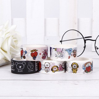 1pckpop Bts Cartoon Washi Tape Paper Maksing Cute Diy Scrapbook 