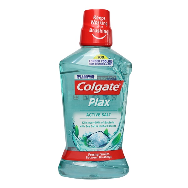 Colgate Mouthwash Plax Active Salt (Light Blue) | Shopee Philippines