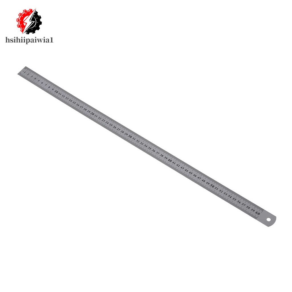 Stainless Steel 60cm 23.6 Inch Measuring Long Straight Ruler