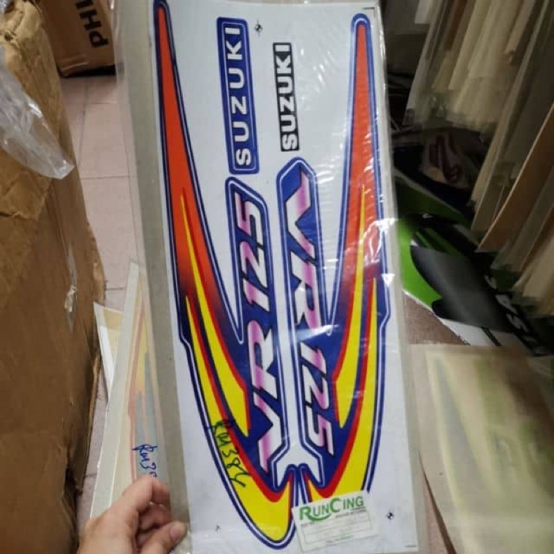STICKER VR125 decal red blue yellow run cing VR 125 SUZUKI BODY COVER ...