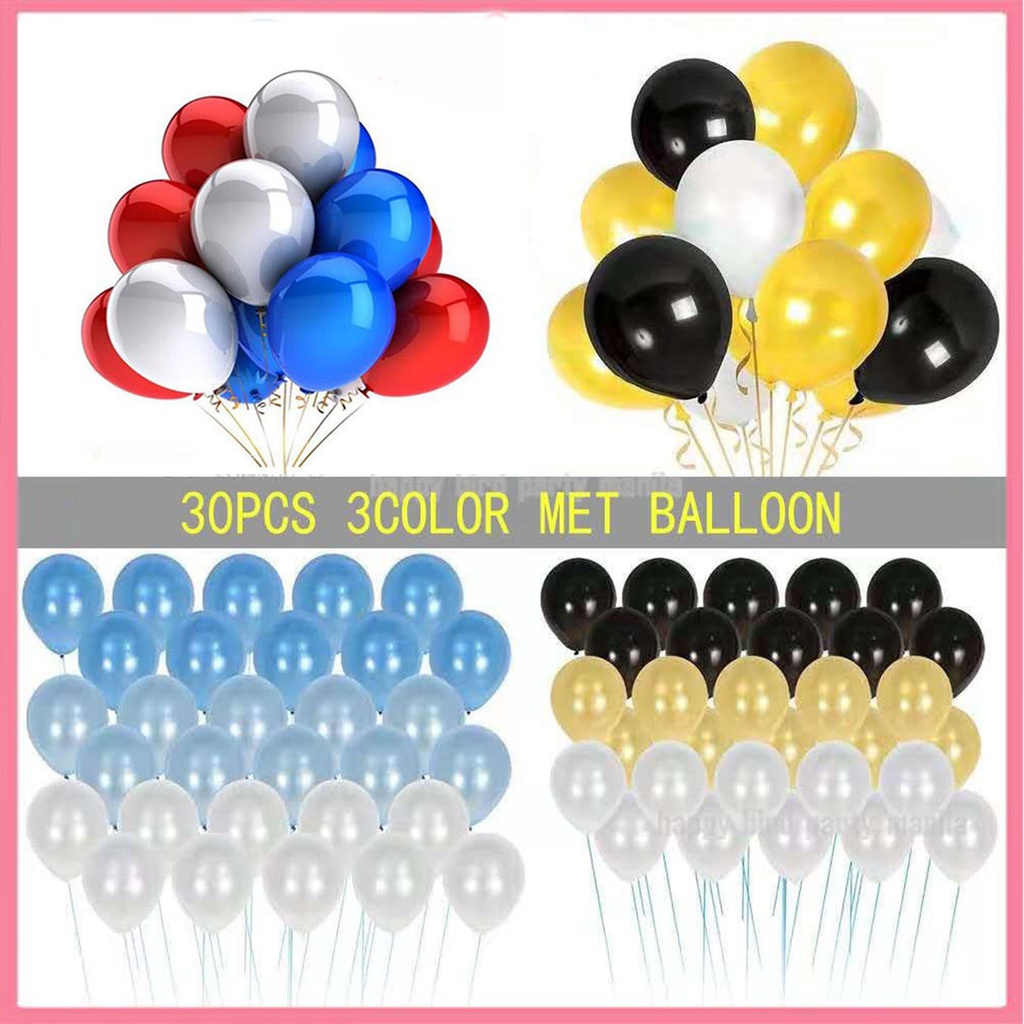 30pc 10 inch metallic latex balloons Birthday decor Party Decorations ...