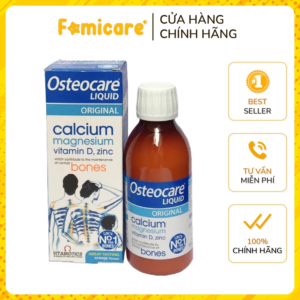 Osteocare Liquid Water Calcium 200 Ml Supports Calcium Absorption And