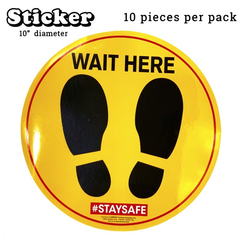 FSI Floor Marker Sticker Safety Guide ( arrow, Physical distancing ...