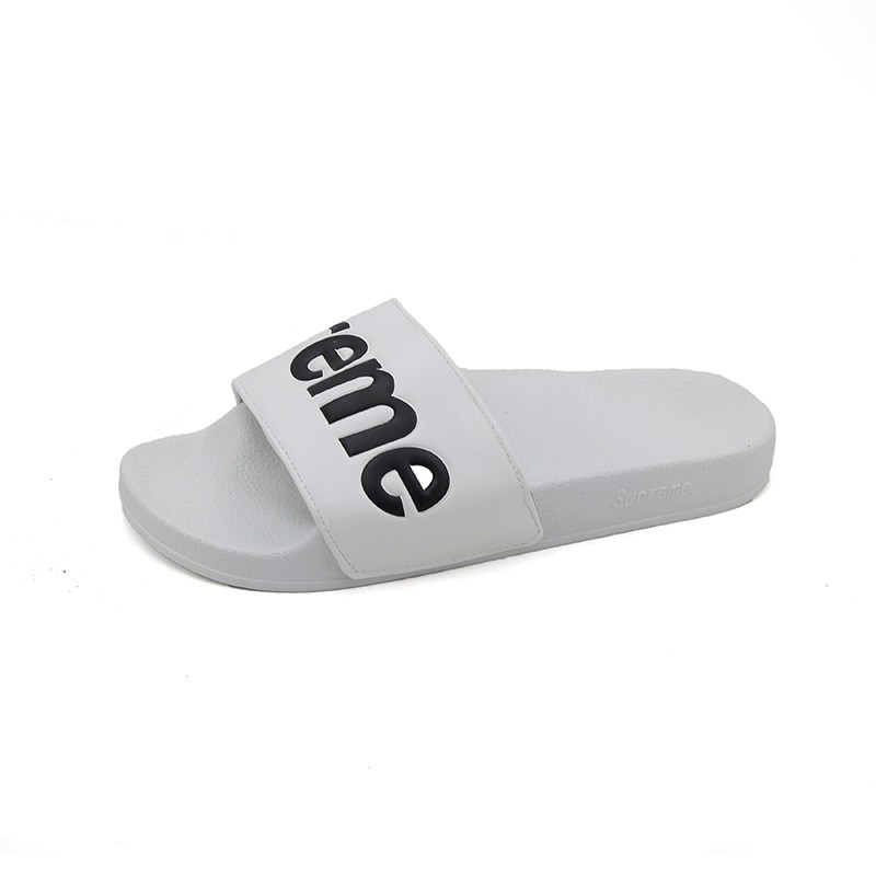 Supreme best sale slippers white