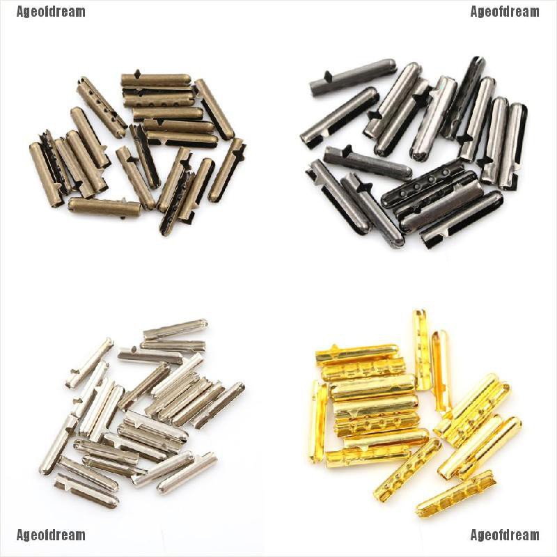 Ageofdream 10pcs Metal DIY Shoelaces Repair Shoe Lace Tips Replacement
