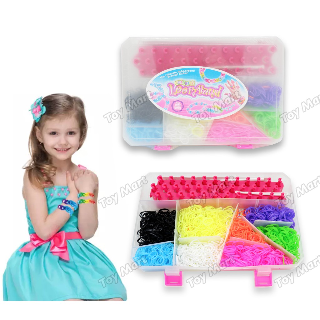 Fashion Loom Bands Kit Bracelet Maker Colorful Accessories Elastic