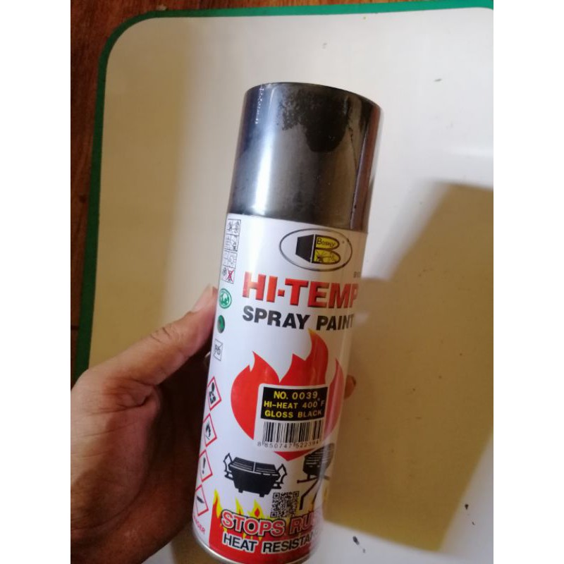 Bosny Hi Temp Spray Paint Gloss Black Shopee Philippines