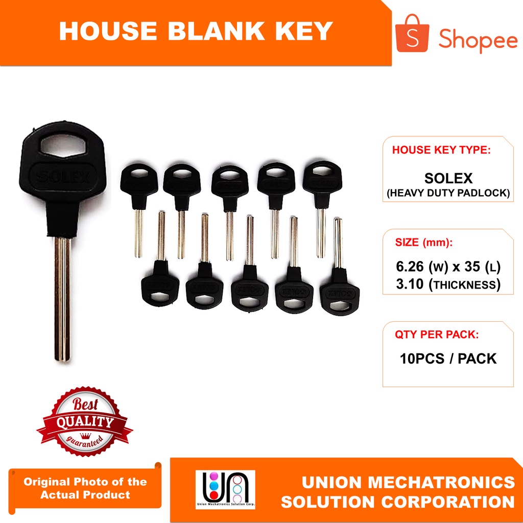 10pcs/pack High Quality Uncut Heavy Duty House Blank Key for Extra