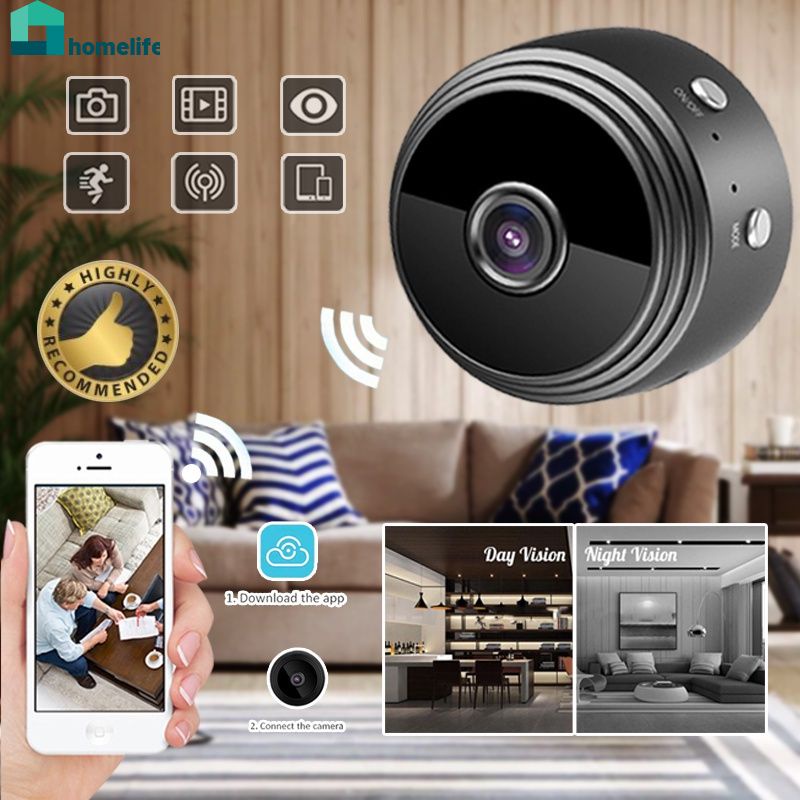 hidden camera spy camera A9 cctv camera wifi connect to cellphone cctv