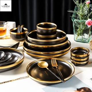 600 Piece Gold Plastic Dinnerware Set, Disposable - 100 Gold Rim 10 Inch  and 7 Inch Plates, 300 Gold Silverware, 100 Gold Cups - AliExpress