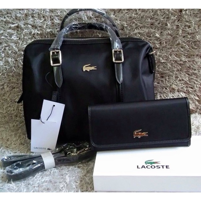 SALE LACOSTE DOCTORS BAG WITH WALLET SET Shopee Philippines