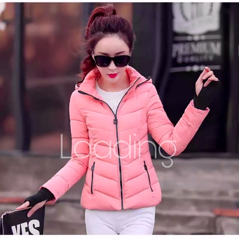 Women s Pink Winter Winter Jacket Shopee Philippines