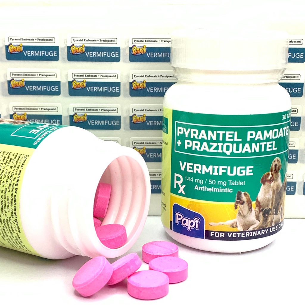 [SOUTH VET] 2 Tablets Papi Vermifuge Pyrantel Dewormer Tablets ...