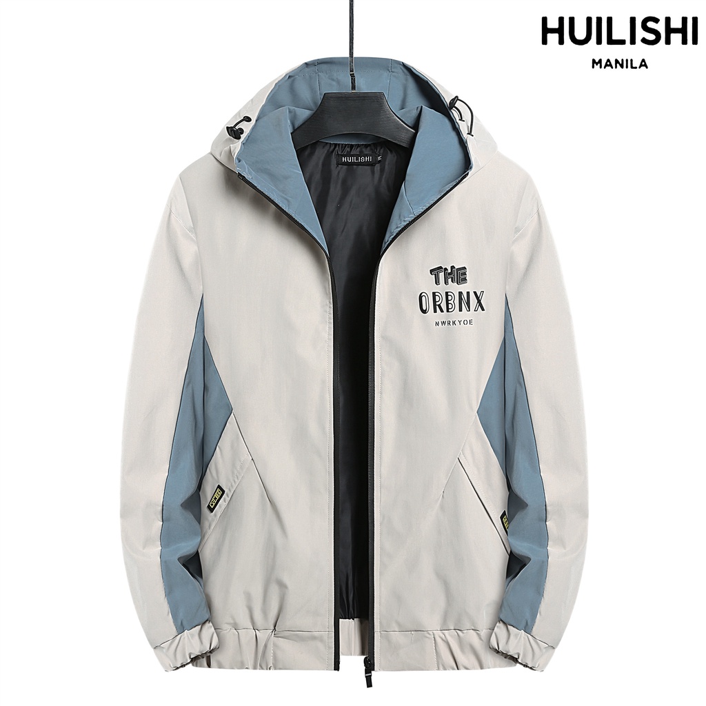 HUILISHI High Quality Men's Hooded Panel Bomber Jacket | Shopee Philippines