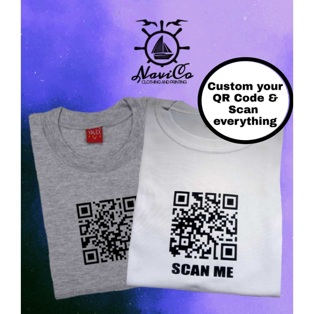 Scannable Customized QR Code Shirt | Shopee Philippines
