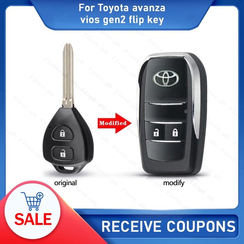 For Toyota Vios Gen 2 Avanza 2008 2009 2010 2011 2012 flip key ...