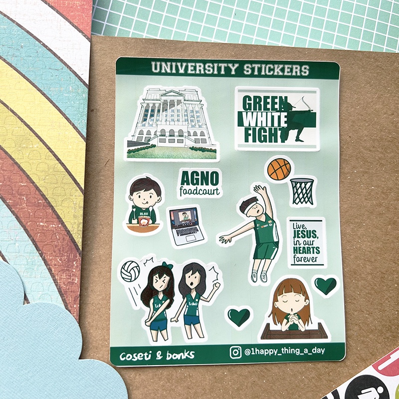 De La Salle University (DLSU), Water-resistant, Glossy Stickers (2 ...