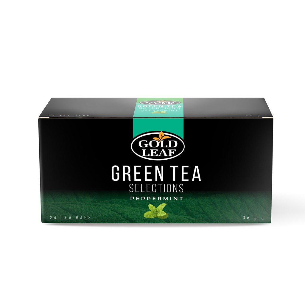 Gold Leaf Green Tea Selections: Peppermint Tea 24 Teabags ( Diet / Keto ...