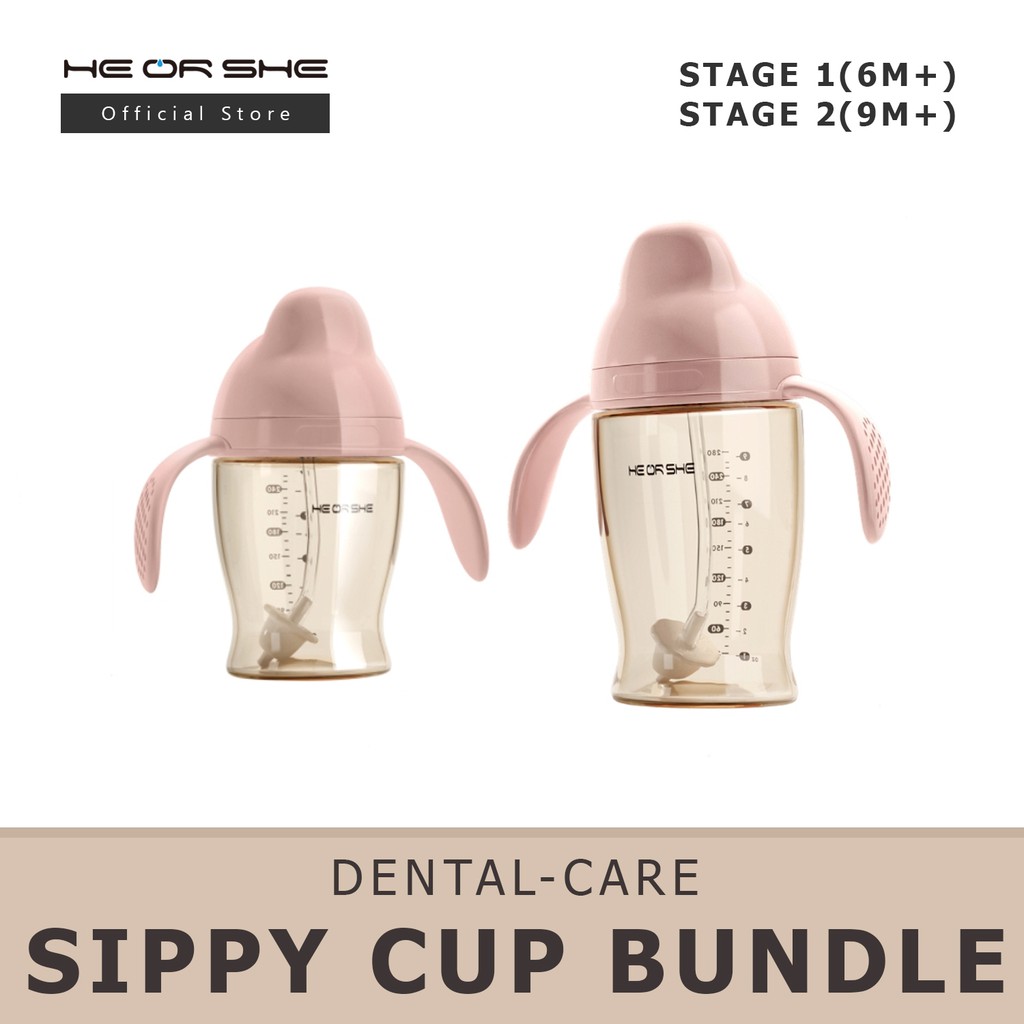 HEORSHE DentalCare Sippy Cup Bundle (Pink) Shopee Philippines