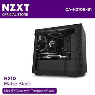 NZXT H210i - CA-H210i-BR - Mini-ITX PC Gaming Case - Front I/O USB Type-C  Port - Tempered Glass Side Panel Cable Management - Water-Cooling Ready 