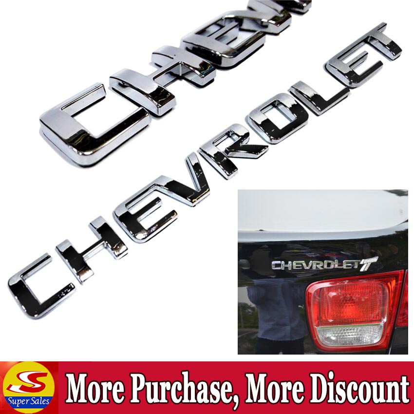 【SuperSales】3D CHEVROLET Letter Sticker Car Rear Trunk Emblem Badge ...