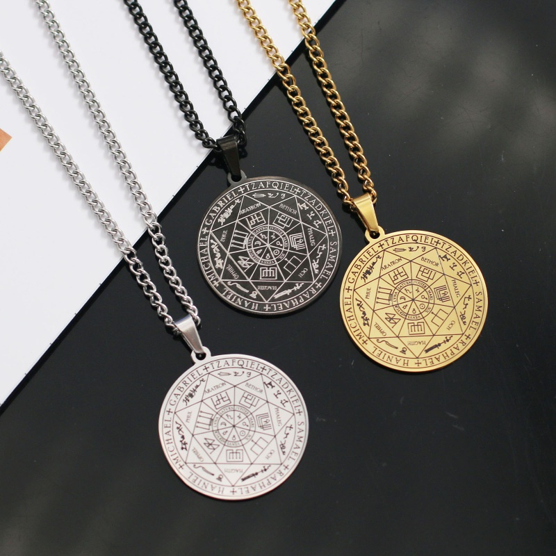 Buy Seven Archangels Seal Amulet Talisman Necklace Pendant Jewelry Online In India - Foto 12