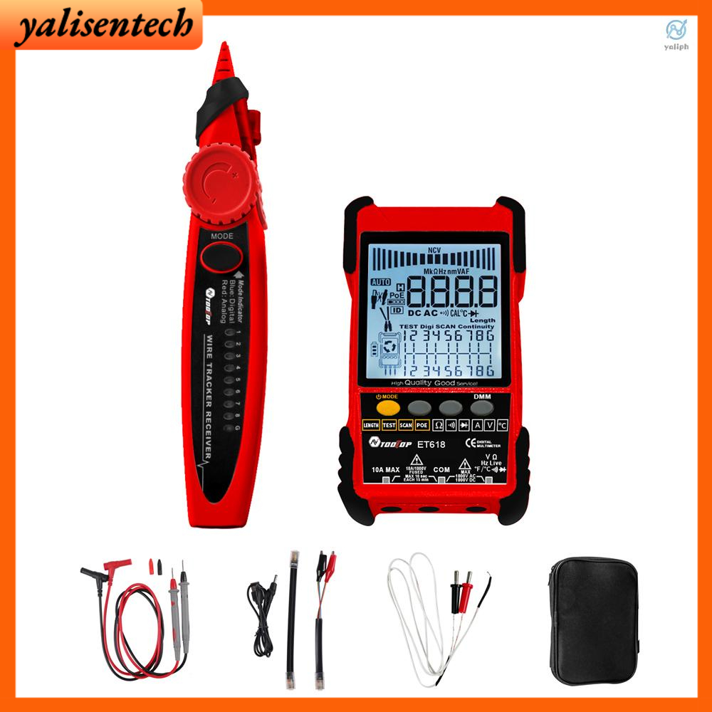 [yali] TOOLTOP ET618 Handheld Portable Cable Tester with LCD Display ...