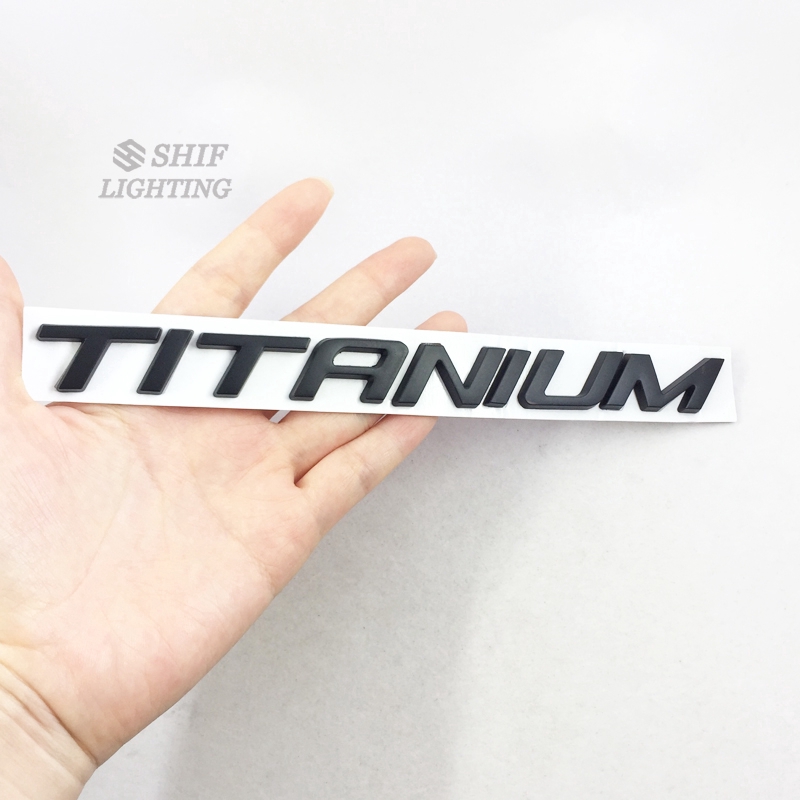 1 x Metal Black TITANIUM Letter Car Auto Rear Trunk Decorative Emblem ...