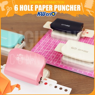 5 Sheet 6-Hole Paper Punch Handheld Metal Hole Puncher Diameter 6mm for A4  A5 B5 Notebook Scrapbook Diary Planner Punch
