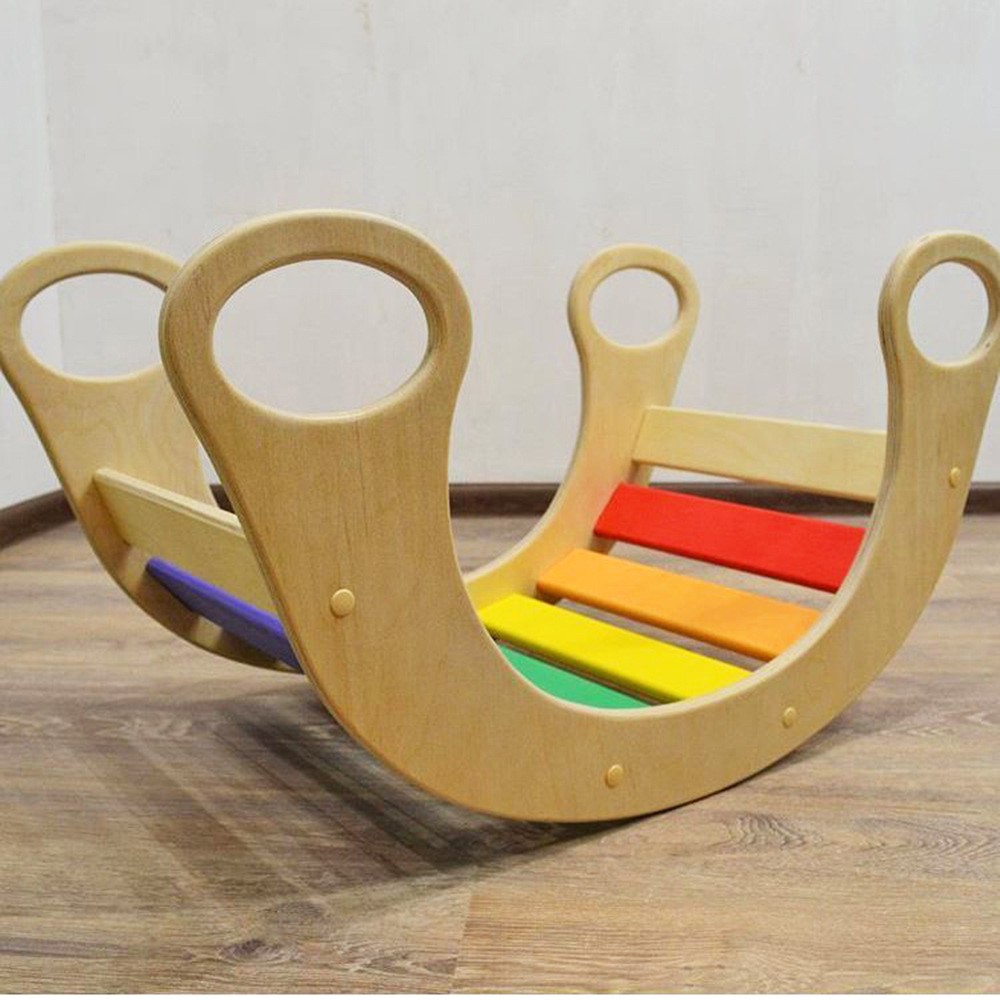 Wooden Pikler Rocker Pickler Rocker Montessori Climber Rocker Kids 