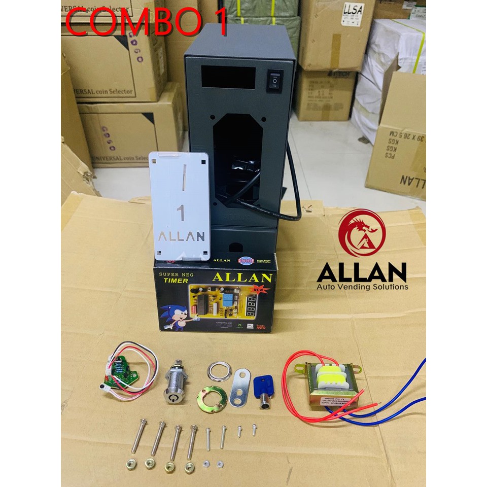 ALLAN Complete Set Pisonet COMBO 1 /High Power Relay Coinslot Box ...