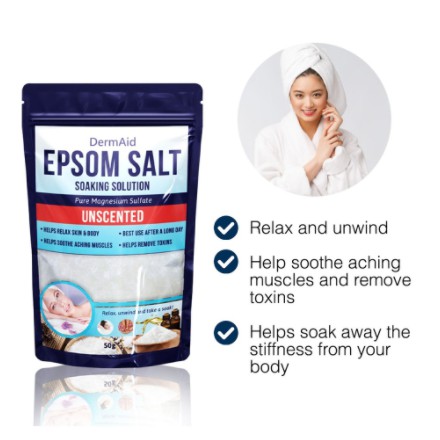 DERMAID Epsom Salt Unscented 50g | Shopee Philippines
