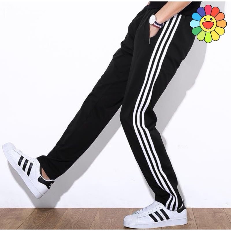 Pants with white stripe down clearance the side