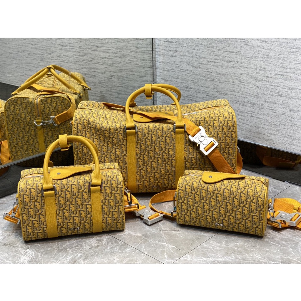 Top! Dio Lingot 50 Duffel Bag Classics CD Diamond Grey Canvas Bag