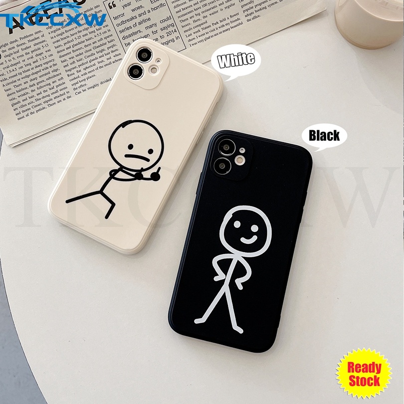 Silicone Case Iphone Plus Case Shopee LINE-DRAWN TINY MAN Case