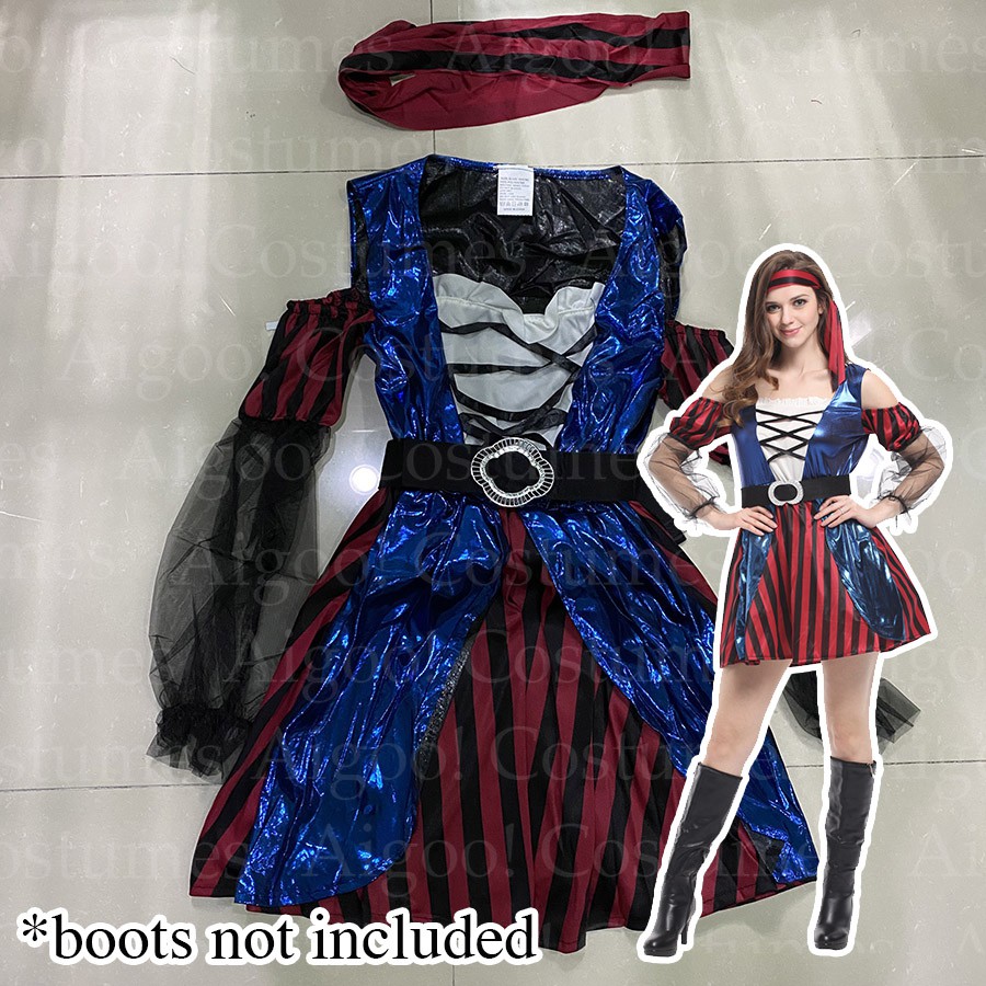 Halloween Pirate Costume for Adult Women Cosplay Gypsy