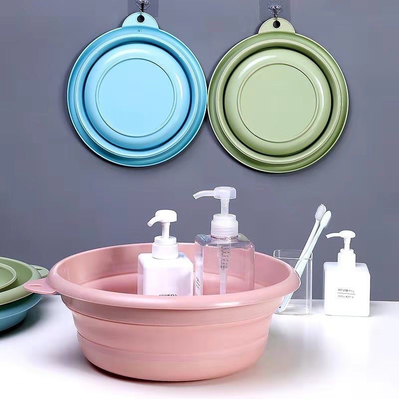 ES Face Wash Basin Bowl Collapsible Basin Portable Travel Folding