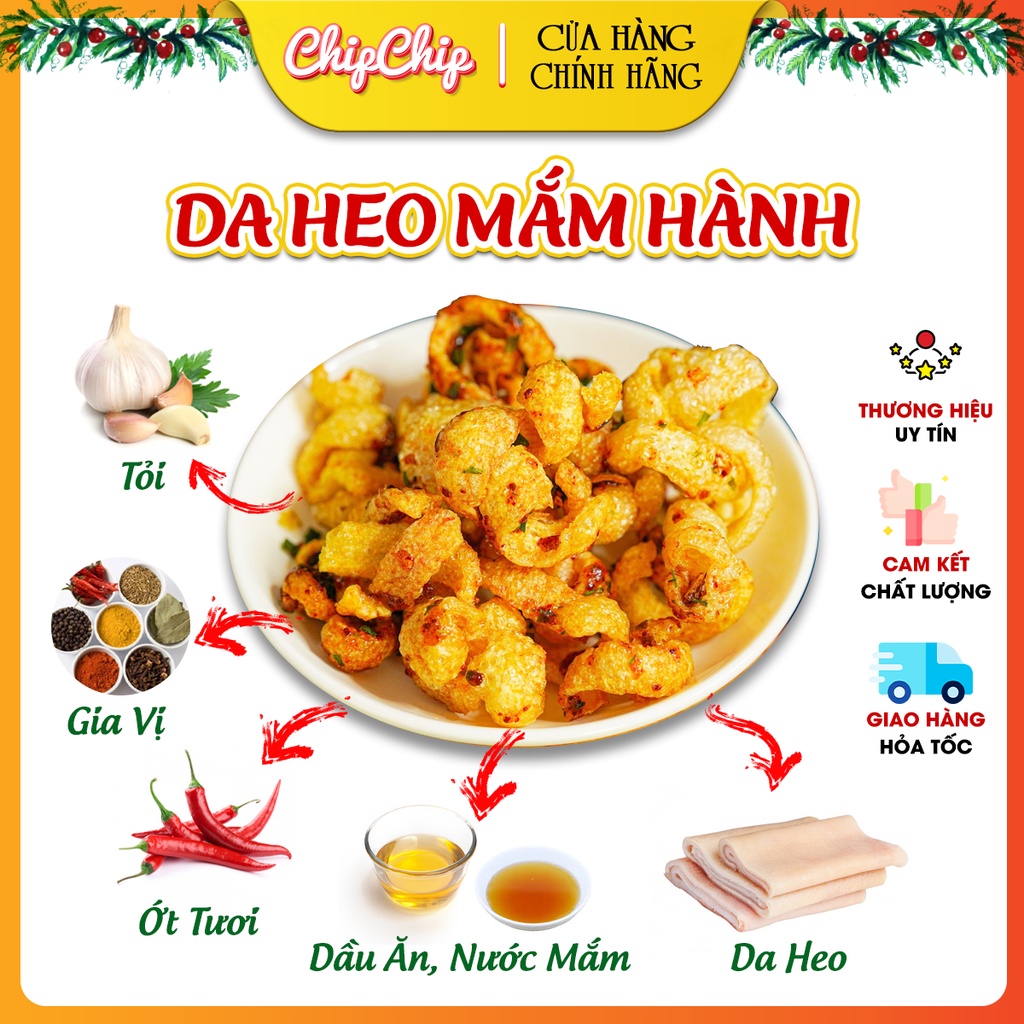 Special Crispy Fried Onion Fish Sauce Pork Skin, Delicious Instant